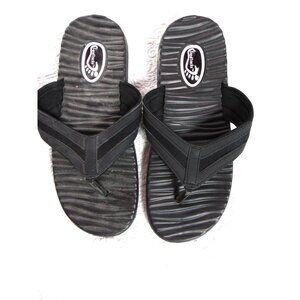 Sand Tracks Flip Flops Thongs Sandals  45 EU, 12 US  Black   EUC